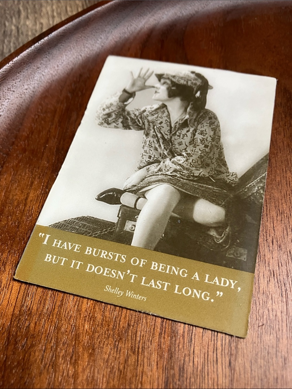 Quote Magnet Sepia Vintage Style